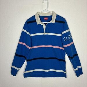 2016 Supreme Striped Rugby Royal men's size med
